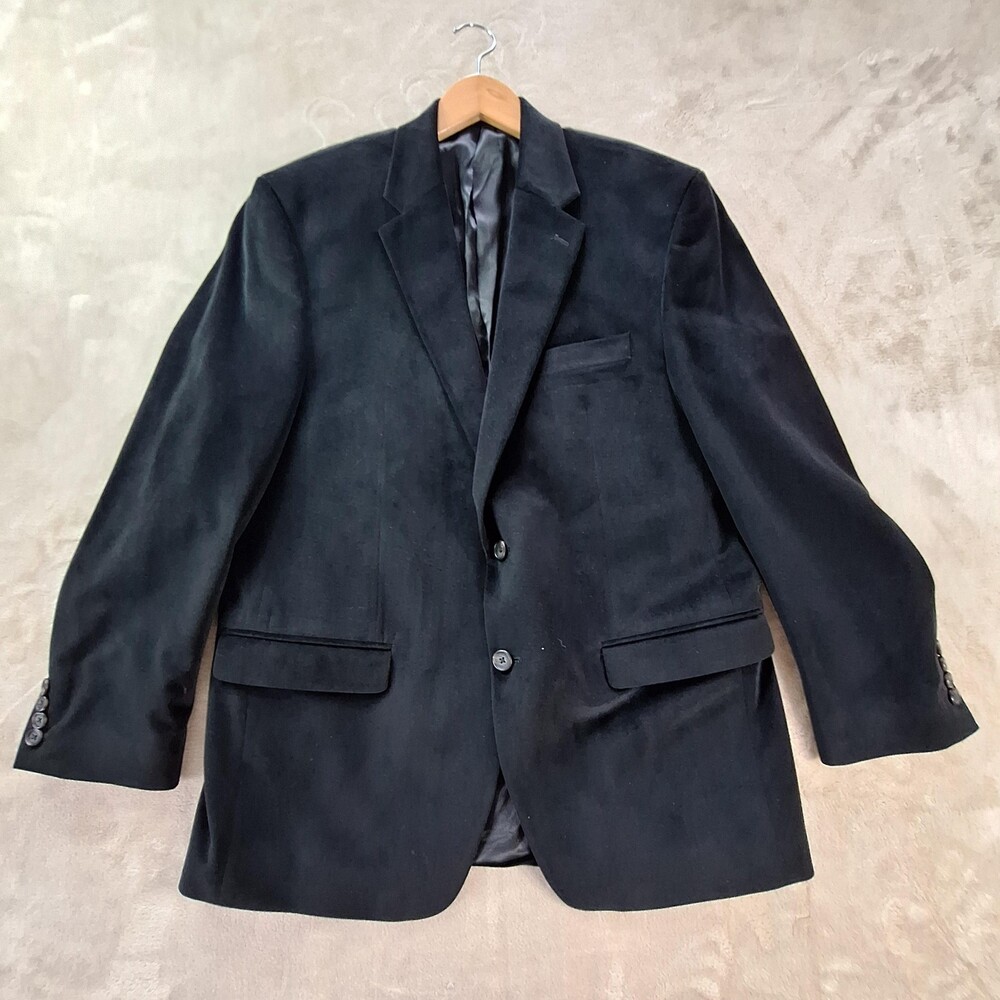 Lauren Ralph Lauren Blazer Mens 42R Black Velvet Sport Coat Jacket Formal